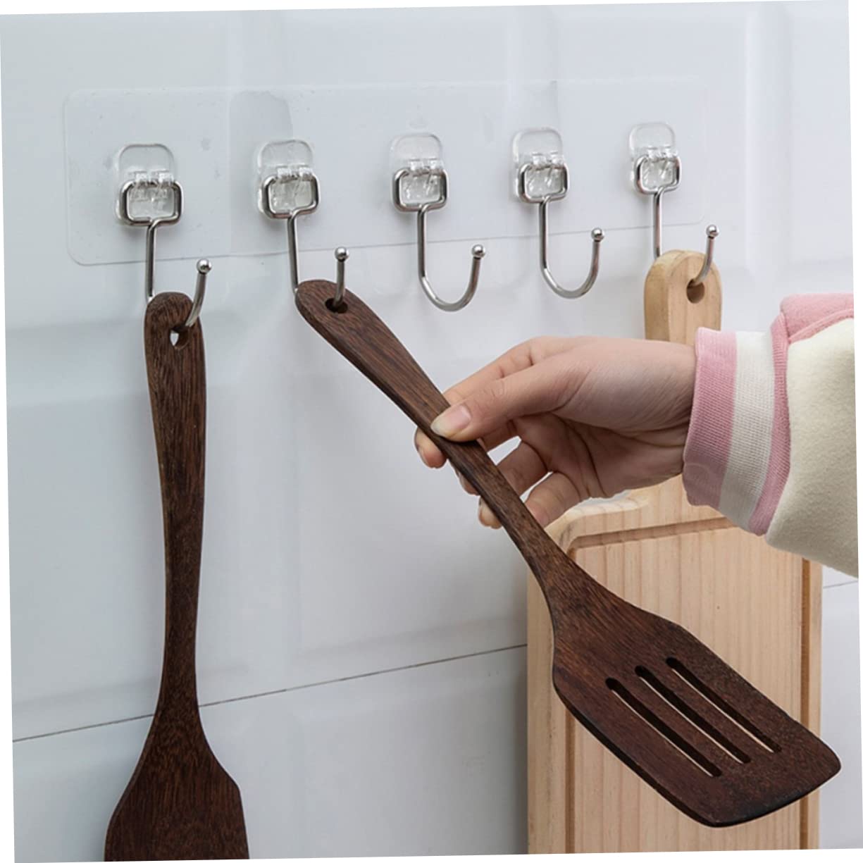 12 Perchas Autoadhesivas para Servicio, Marca de Taller, Sombreros de Garaje sin Almacenamiento, Perchas montadas en Llaves, calcomanía de Sombrero de Acero Inoxidable para Colgar