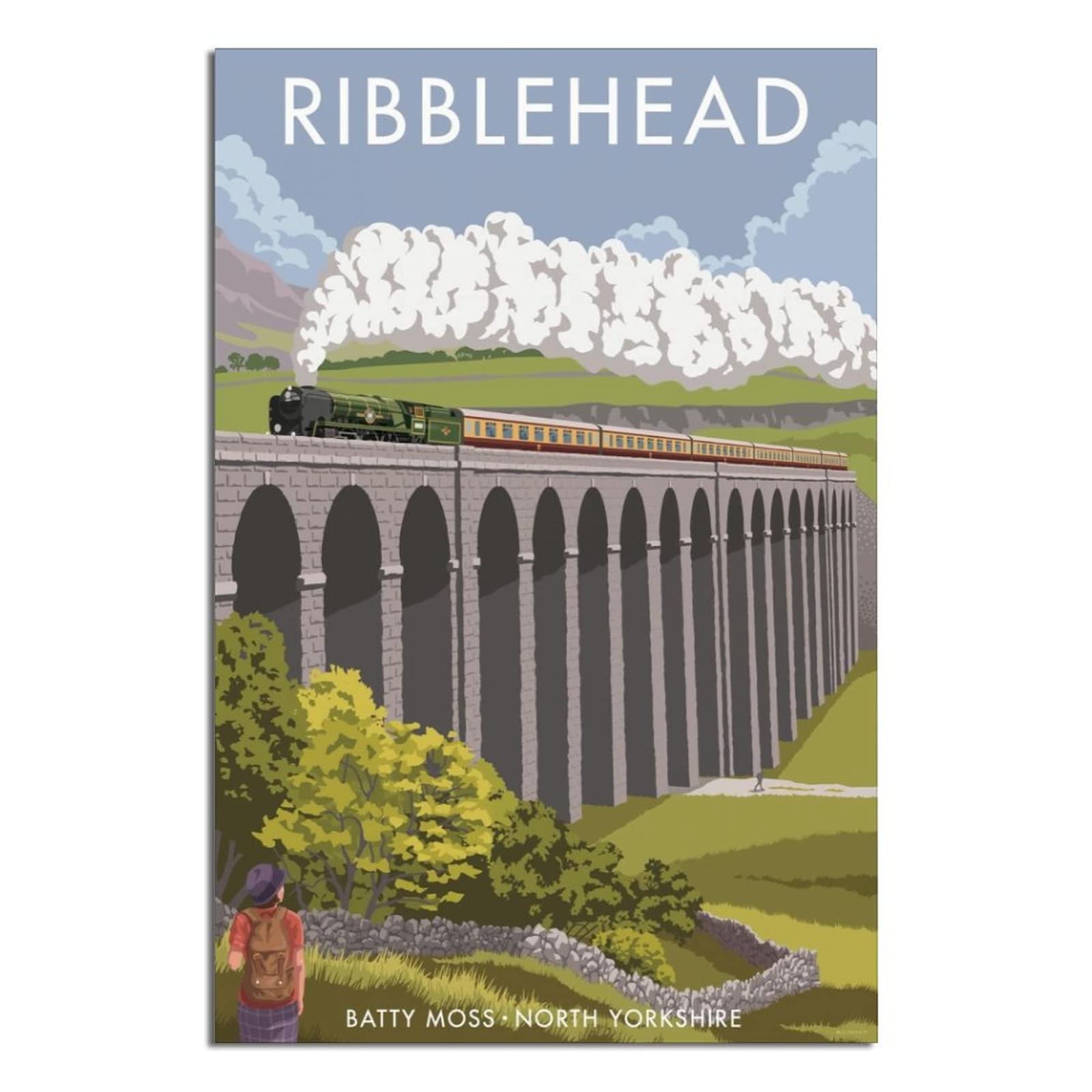 1000 Piece Jigsaws，England North Yorkshire Ribblehead Jigsaws Puzzles 1000 Pieces Classic Jigsaws Educational Games Toys ， Best Gift for Adults and Kids 70x50cm