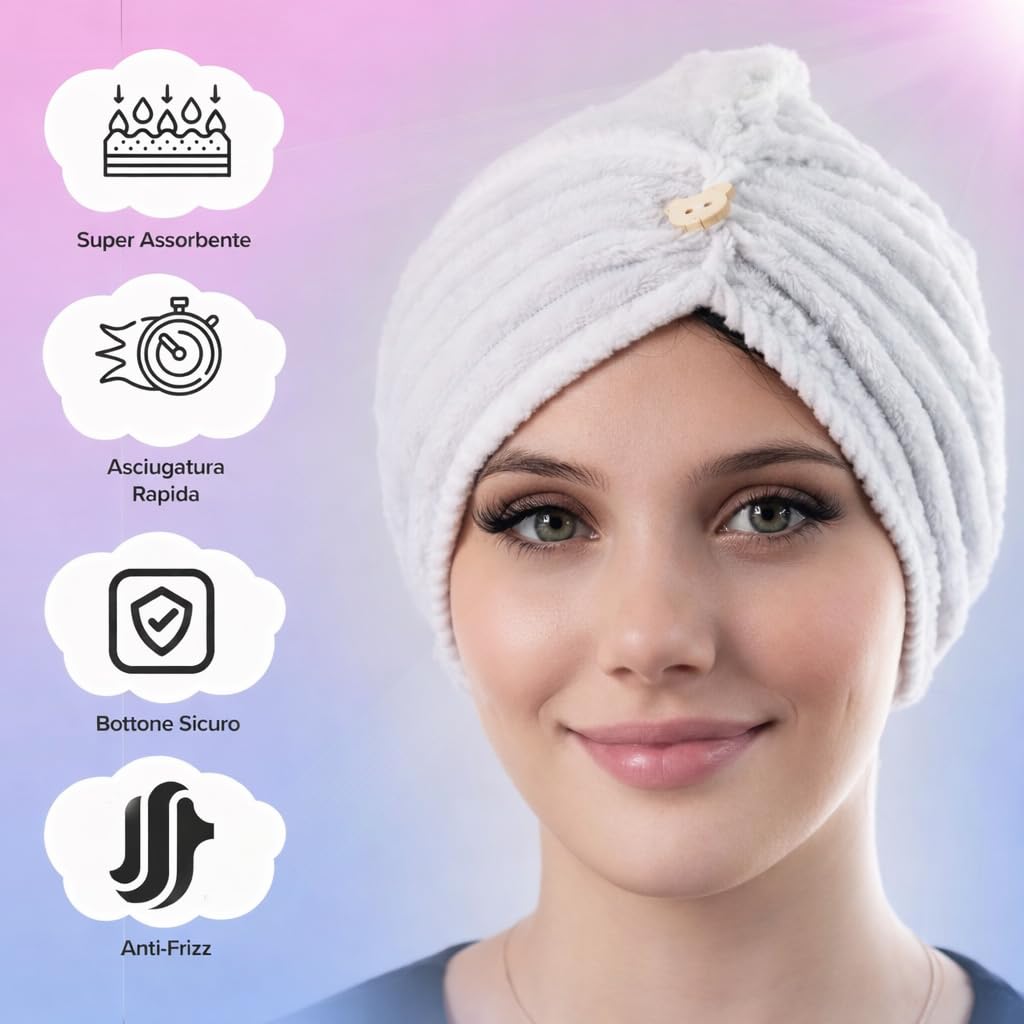 Generico Asciugamani in Microfibra Ultra Assorbente, Morbidi, Leggeri e ad Asciugatura Rapida, Design Unisex, Senza Odori, Ideali per Bagno, Capelli, Palestra e Viaggio