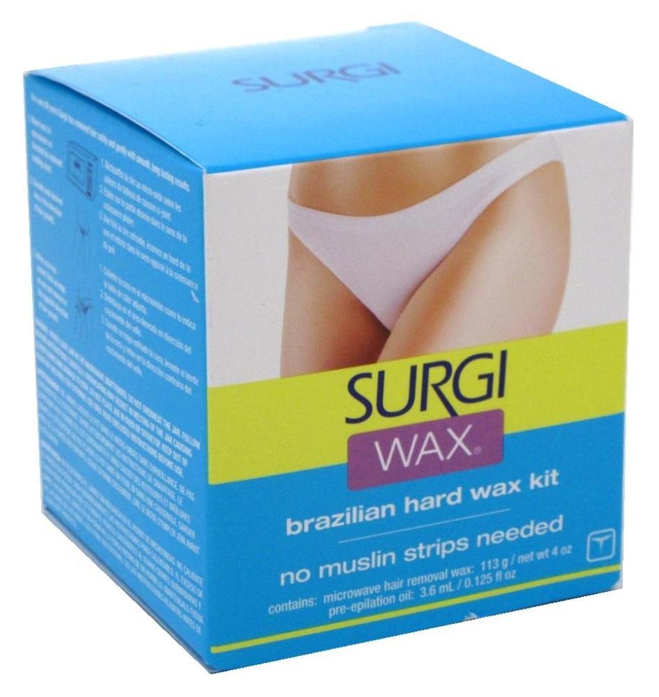 Surgiwax Brazilian Hard Wax Kit For Private Parts 4 Ounce (118ml) (6 Pack)