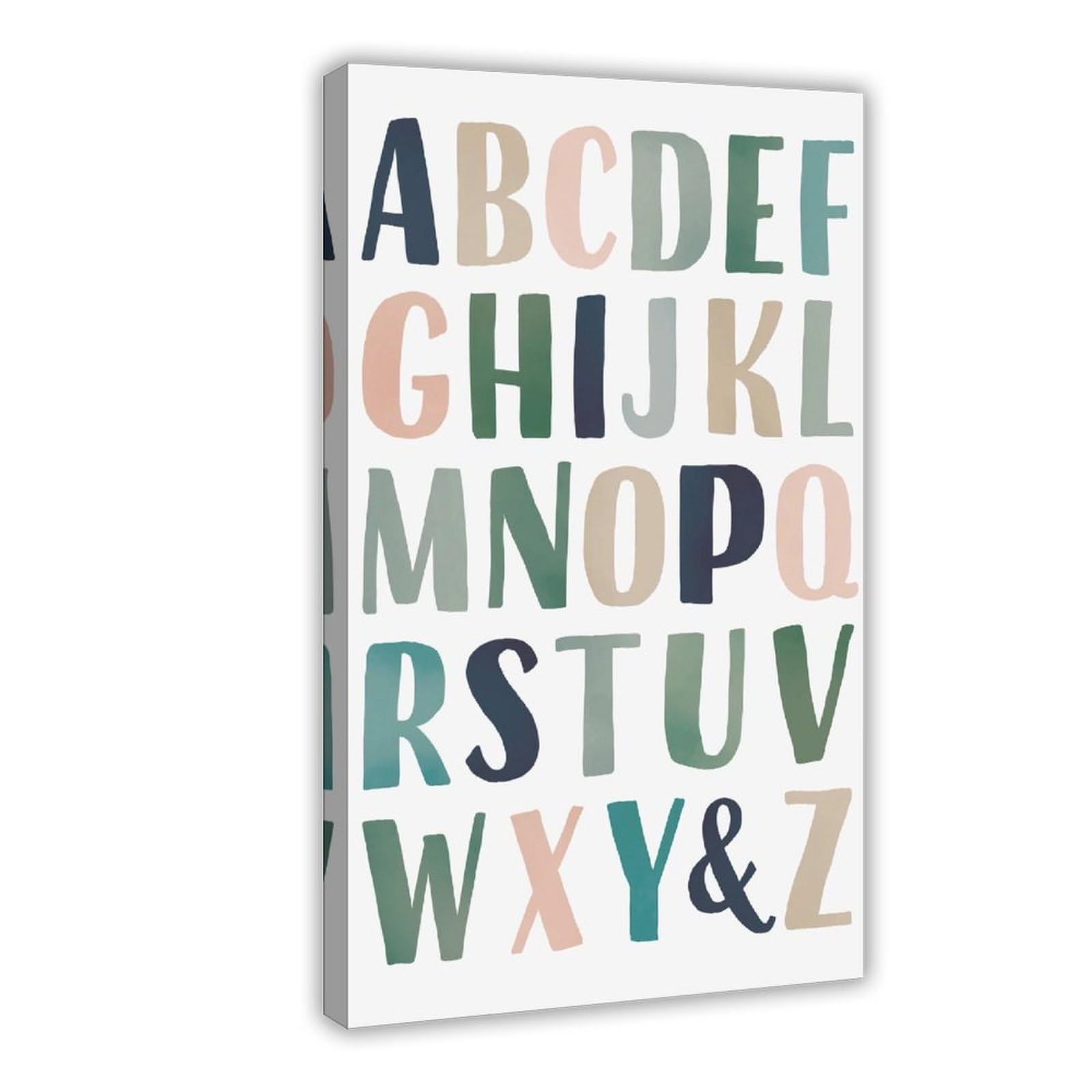 LNYLSJ Poster éducatif ABC Alphabet pour l'école à la maison et la salle de jeux