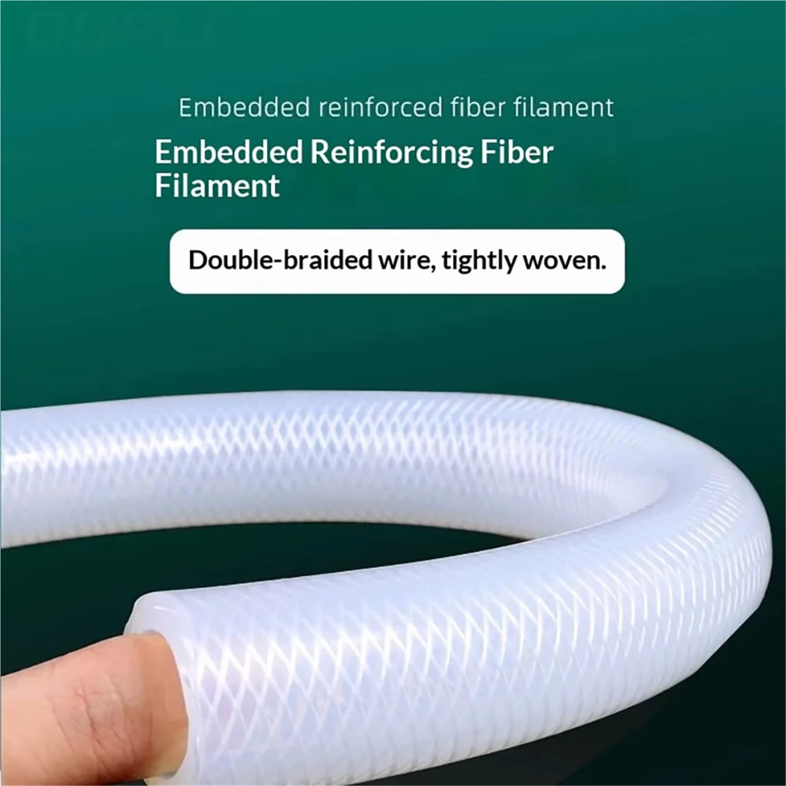 Tubo pvc Tubo trenzado de silicona calidad alimentaria, manguera roscada a prueba explosiones vapor mejorada, tubo corrugado malla aceite agua resistente a la presión(ID25mmXOD35mm,5M)