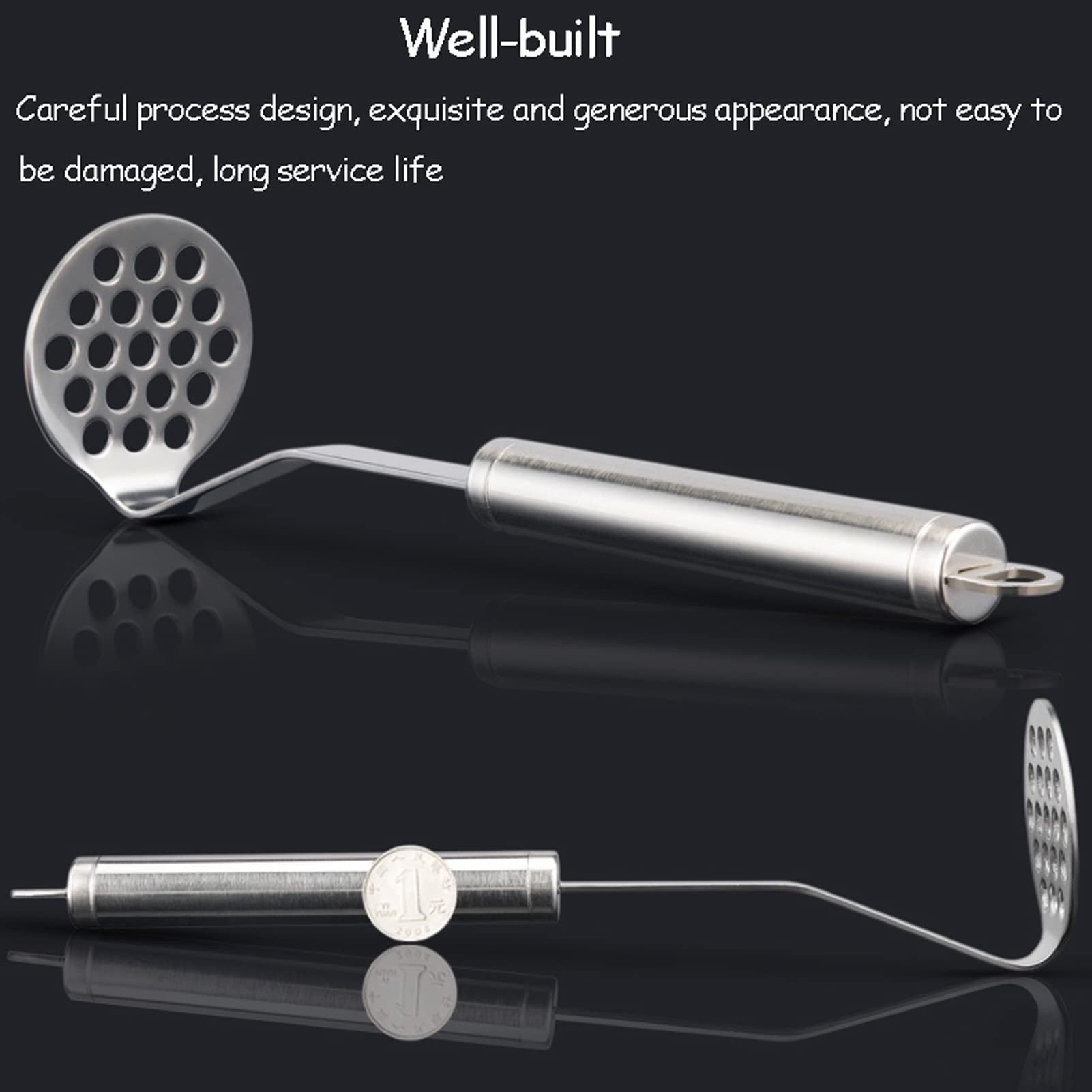 Schiacciapatate In Acciaio Inox GWCLEO - Passaverdura Con Manico Silicone - Foto 9