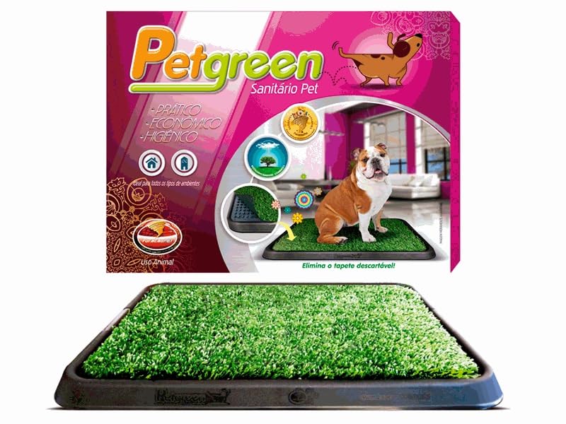 Image of FURACAOPET Dog Grass Pad with Tray - Indoor Dog Potty Training Toilet with Artificial Grass Patch for Puppies & Small Dogs - Washable Puppy Litter Box with Refill Pads Available (Refil)