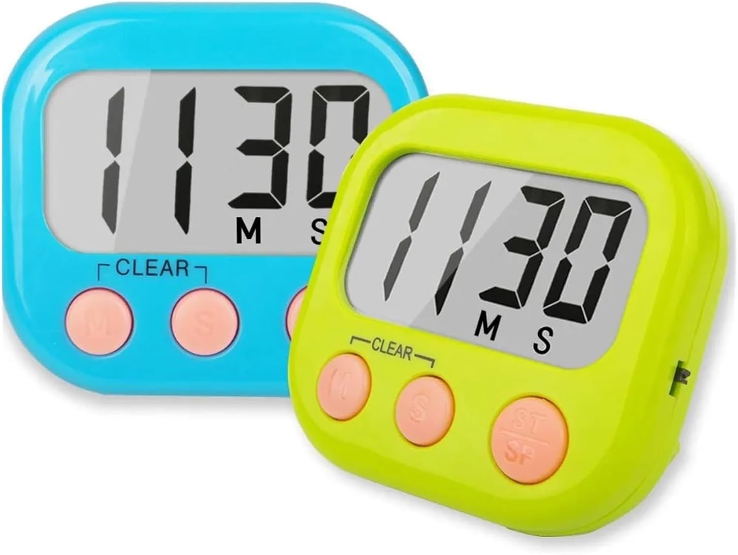 Digital Kitchen Timer for Cooking for Baking(2PCS Blue Green)