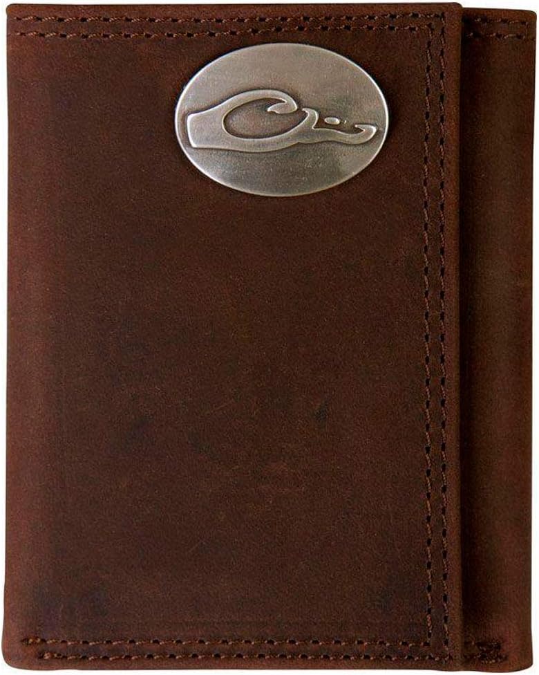 Drake Waterfowl Leather Wallet with The Metal Oval Logo