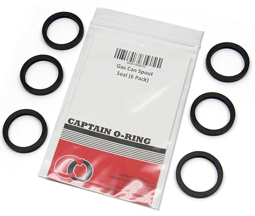 Miniatura 2 de Paquete de 6 sellos de juntas de boquilla de gasolina  Sellos de goma de repuesto para gasolinajarra de combustible (versión mejorada, compatible