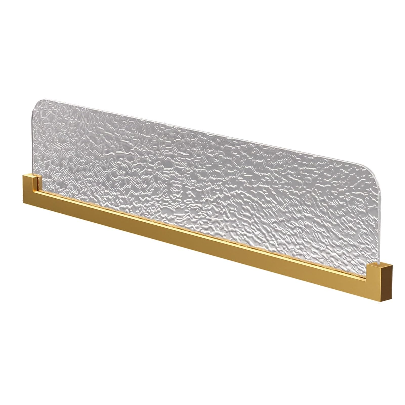 Séparateur de banquette en verre ondulé occultant et acier gold