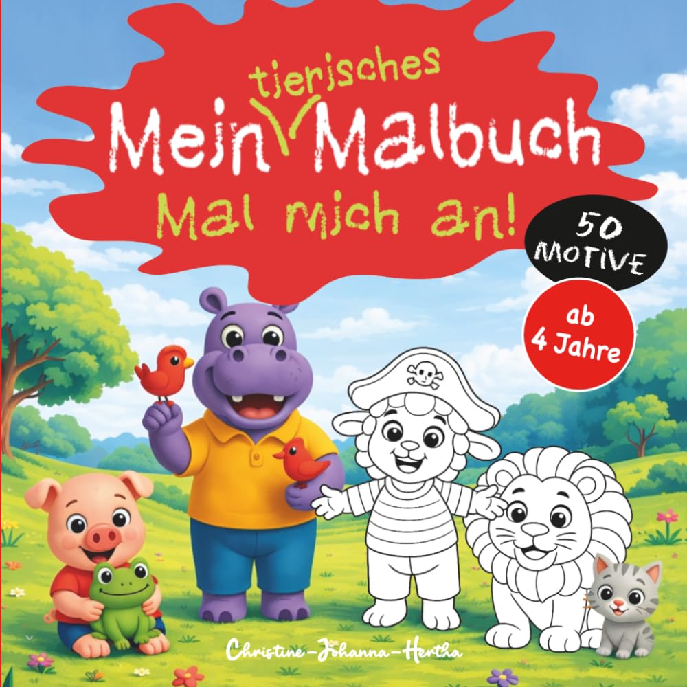 Malbuch: Tierische Abenteuer