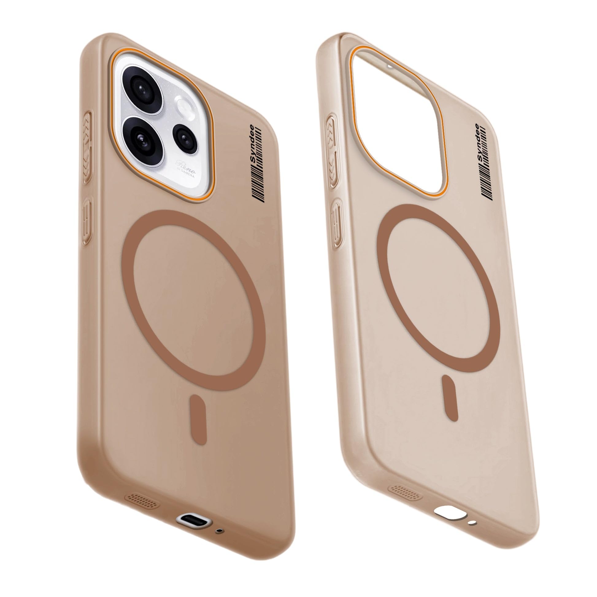 DL3 Mobilak Case Back Cover for Honor 400 5G Case, Sleek Frosted Translucent Back Only Compatible with Wireless Magnetic Accessories | Anti-Scratch Shockproof Phone Case (Brown)
