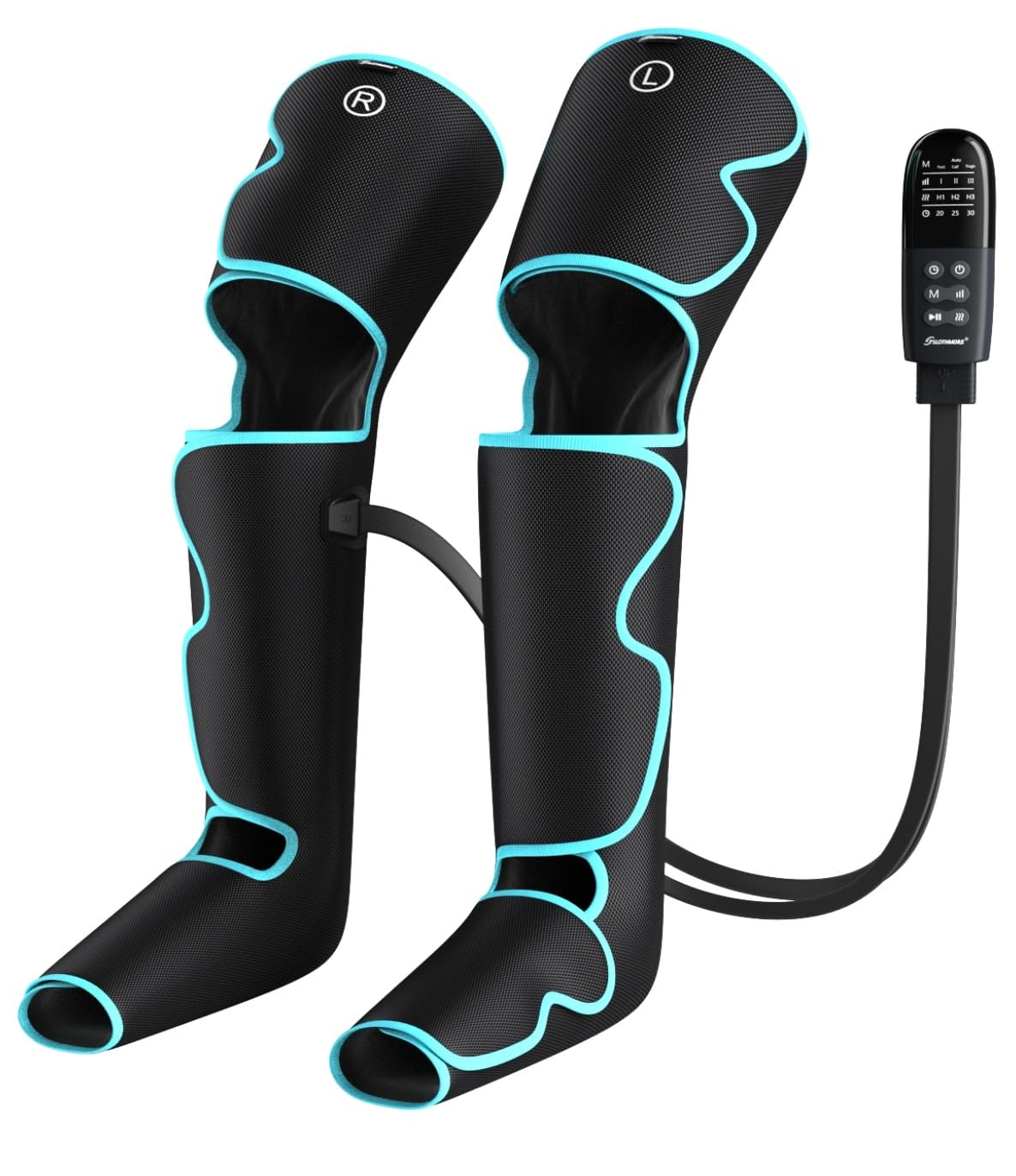Massaggiatore per gambe con compressione dell'aria e riscaldamento per la