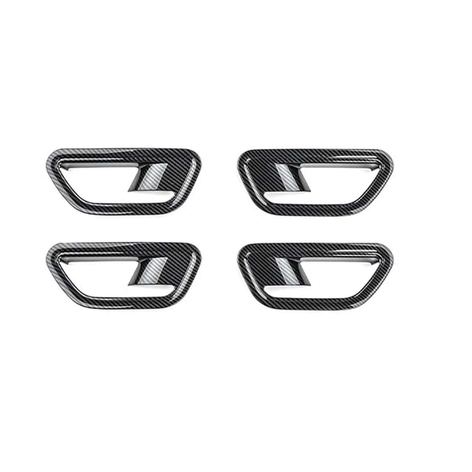 Noheeu Carbon 1 Carbon Fiber Wood Grain Style Interior Mouldings Inner Door Bowl Handle Cover Trim For Kona Sx2 2024 Lhd Waterproof(Carbon 1)