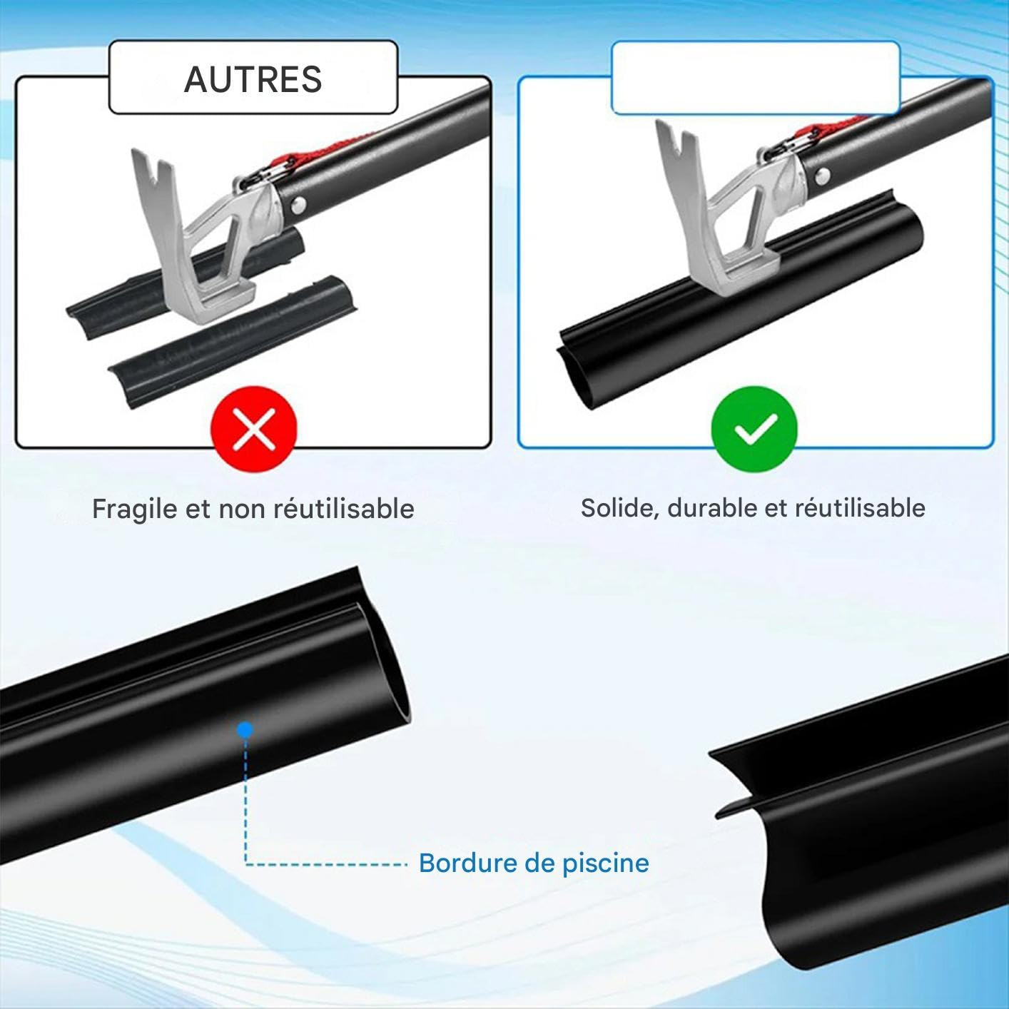 Clips De Sujeción Para Cubierta De Piscina Enterrada 60 Piezas De
