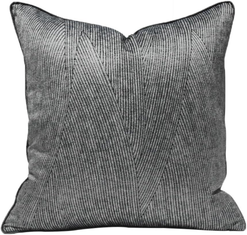 Sofa Pillow Black Gray High-Precision Fabric Soft Bedroom Living Room Pillowcase
