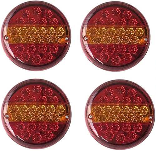 4 X 12 V 24 V LED Feu arrière de restauration lamps lumières Remorque Camion socle basculant pour châssis