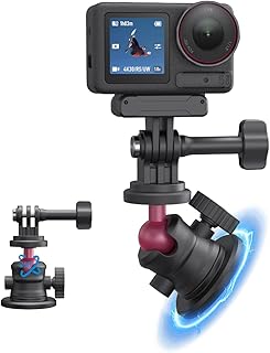 Magnetic Mount Magnet Metal Mounts for Action Camera, 360° Quick Car Holder Attachment for DJI Action 6 5 Pro 4 Pocket 3 GoPro Max Hero 13 12 11 10 9 8 7 Insta360 X5 X4 X3 Mounting Accessory