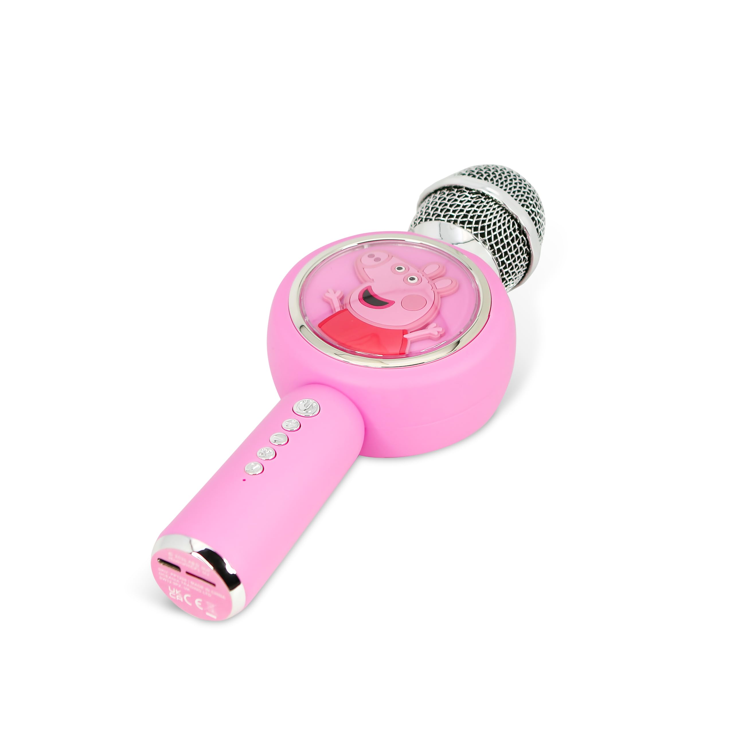 OTL Technologies Microfono Karaoke con altoparlante wireless Peppa Pig con luce LED POPSING colore rosa