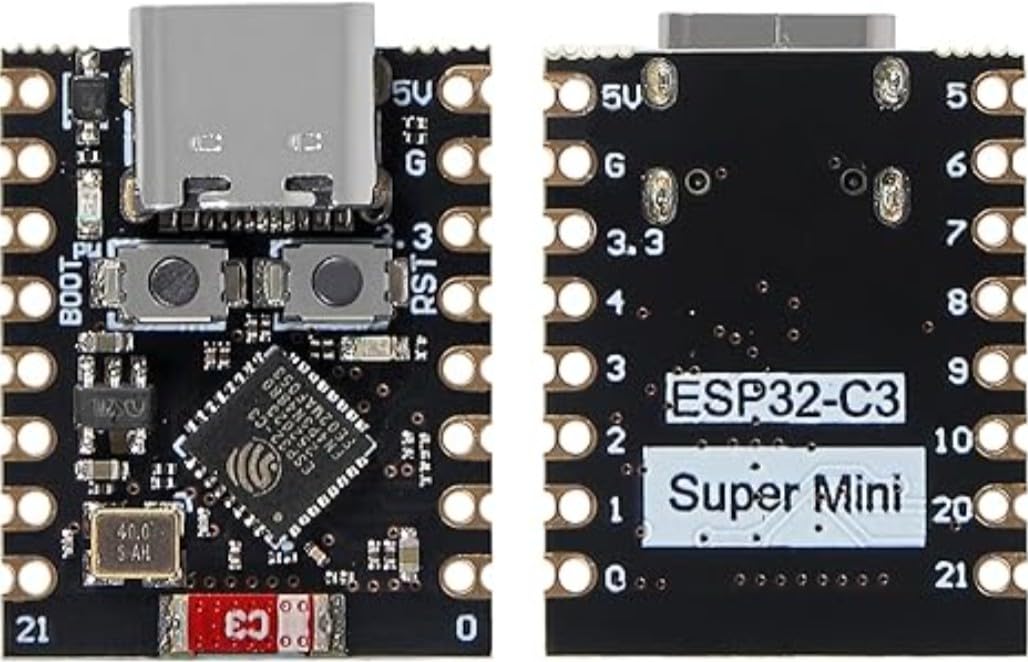 ESP32 C3 Super mini | ESP32 C3 32Bit RISC-V processor, Built in 2.4GHz Wifi,Bluetooth LE, GPIO,UART,I2C, SPI,PWM,ADC,-picture-30