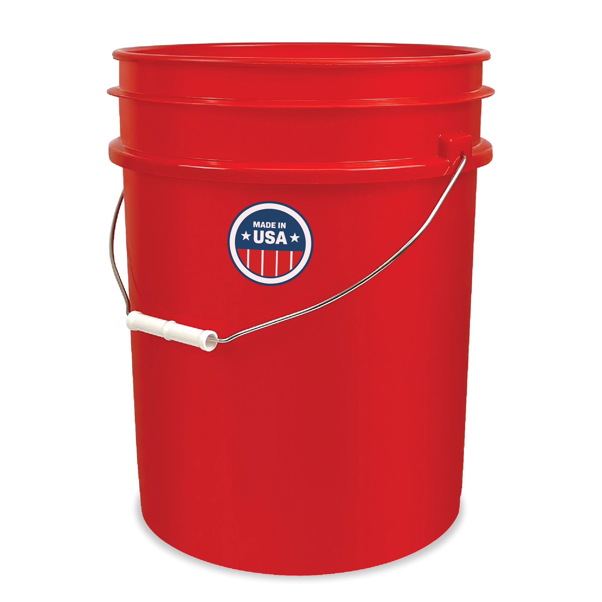 ePackageSupply 5 Gallon Red Plastic Bucket Only - Durable 90 Mil All Purpose Pail - Food Grade Buckets NO LIDS Included - Contains No BPA Plastic - Recyclable - 1 Pack Buckets ONLY