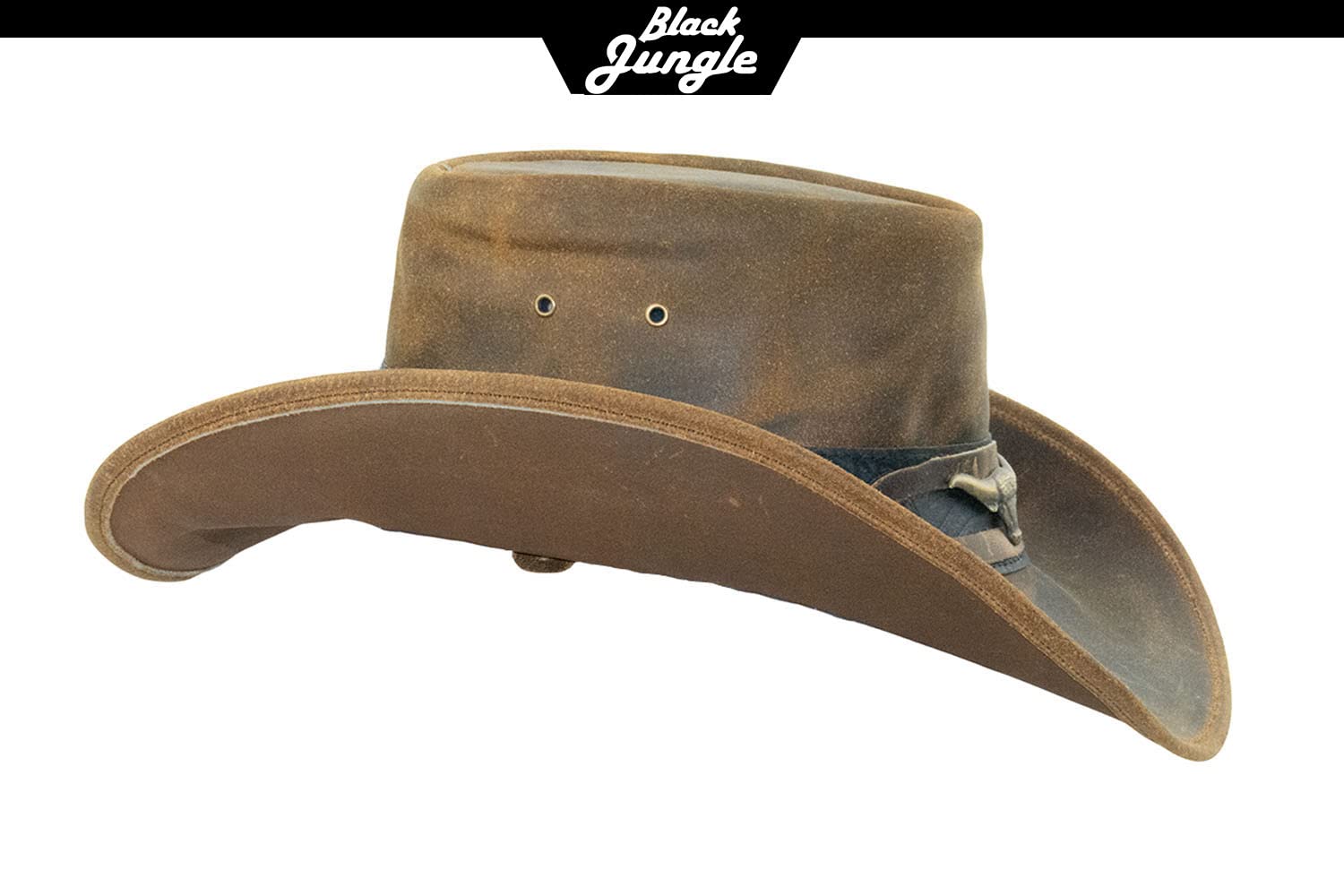 Black Jungle Ontario Outdoor Western Cappello in Pelle Australia Cowboy Cappelli in Pelle Cappello da Equitazione Unisex