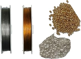 udhayam Jewellery Making Gear Wire & Gear Lock - Silver & Gold