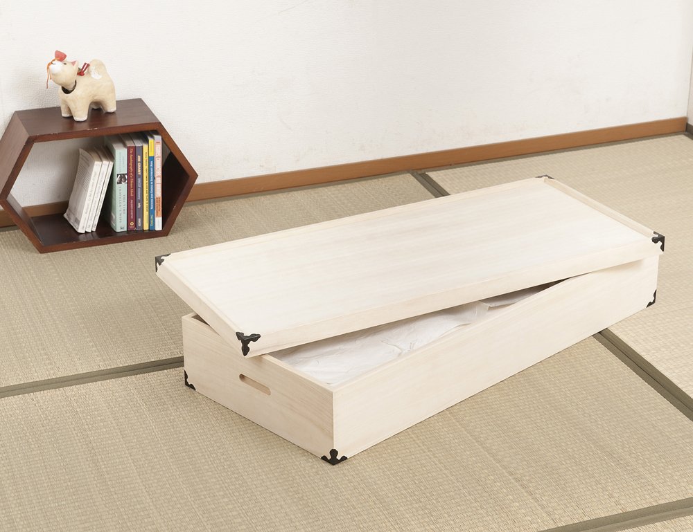 Amazon｜桐衣装箱 1段 高さ17cm 隅金具付 GB-0002｜収納ケース