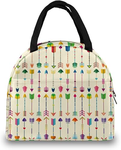 Miniatura 3 de Bolsa de almuerzo tribal con flechas para mujeres, adultos, hombres, lonchera aislada, pequeña a prueba de fugas, linda lonchera hielera, bolsa de