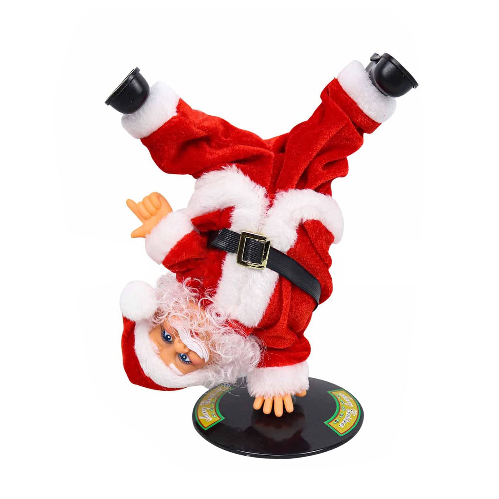 Pomobie Creative Electric Handstand Street Dance Christmas Dolls with Music Children's Decorations Christmas-152