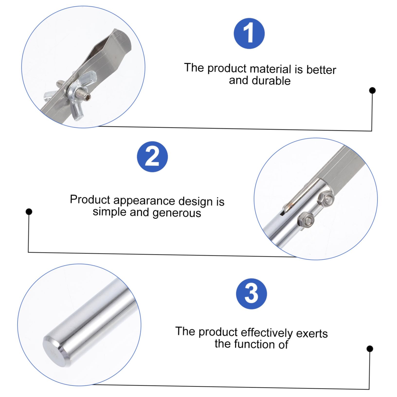 PRETYZOOM 3 pezzi Clip per Termometro da Laboratorio Inox Resistente Accessorio Leggero e Compatto per Misurazioni Precise Scientifico e Didattico
