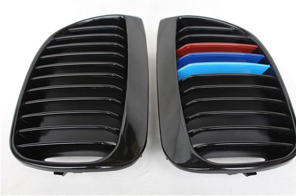 Gloss Black M-Color Front Kidney Grill Grille Replacement for BMW 1-Series E81 E87 2004-2007