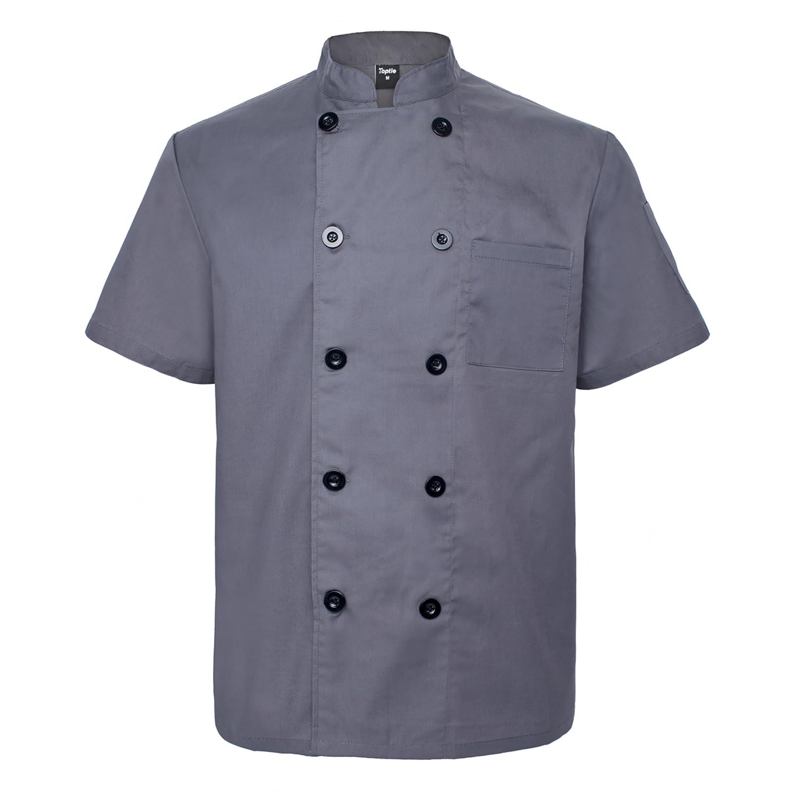 TOPTIE Unisex Short Sleeve Chef Coat Jacket