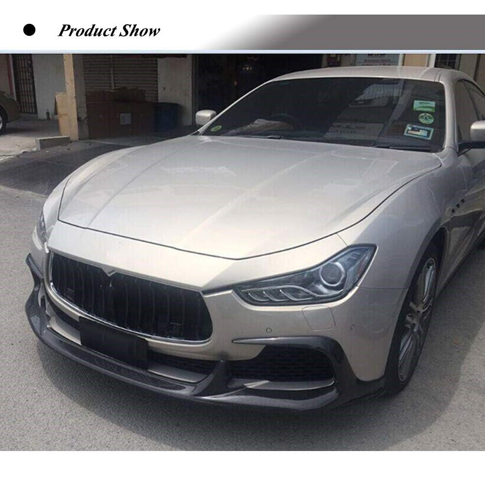 LUISAS Auto Paraurti Anteriore Splitter Lip Body Kit Spoiler Diffusore per Maserati Ghibli Sedan 2014 2015 2016 2017,Accessori Auto Spoiler Frontali Auto