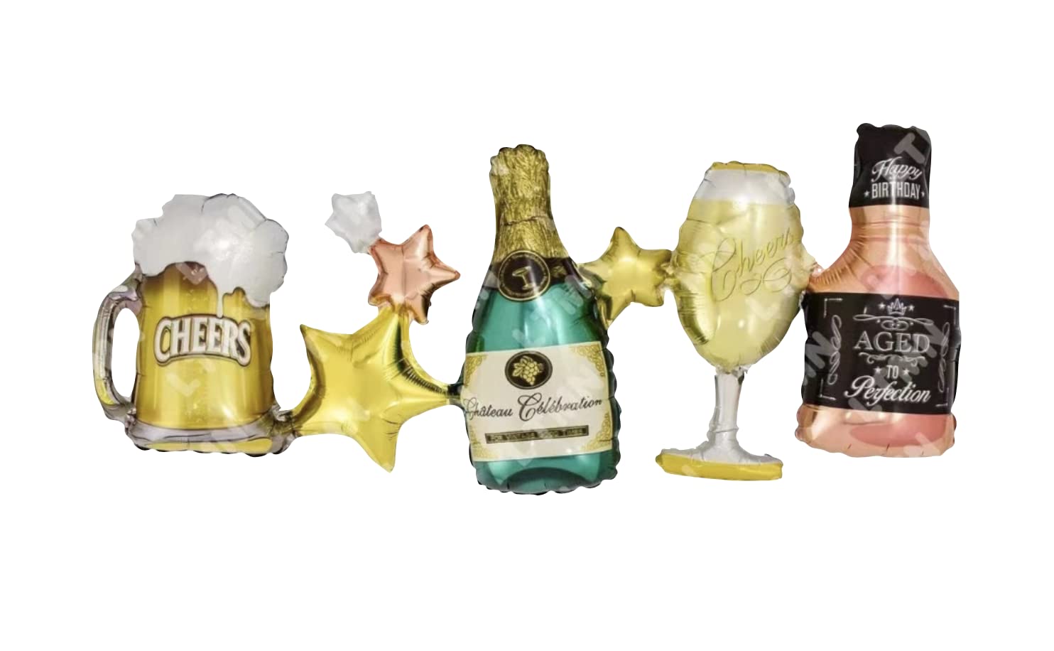 Drink Banner Foil Balloon, 90cm (2 pack), Metallic