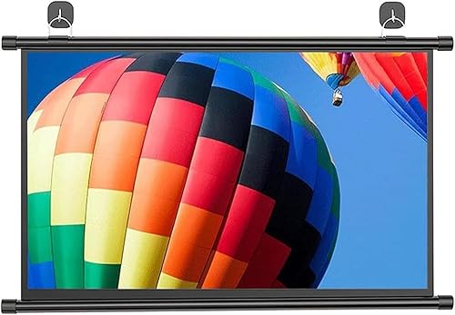 Pantalla de proyector desplegable de 30, 40, 50, 60, 72 pulgadas, superficie de proyector blanca mate portátil, ligera, para colgar, pantalla de