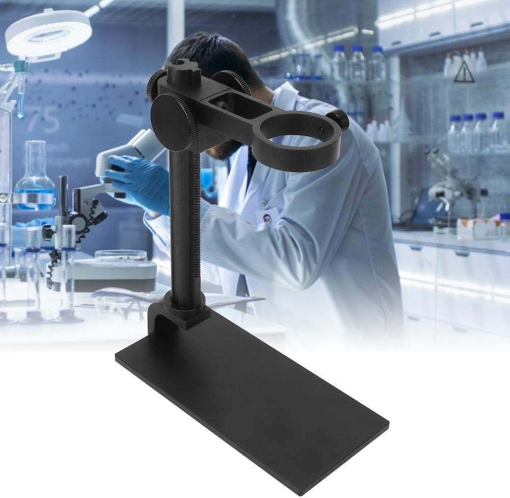 32-34 mm microscope stand, microscope holder, adjustable metal stable for digital microscopes for electron microscopes(black)
