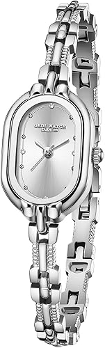 CARLIEN Pulsera pequeña vintage para mujer, reloj delicado dorado pequeño ovalado analógico de cuarzo, reloj de pulsera de lujo impermeable con