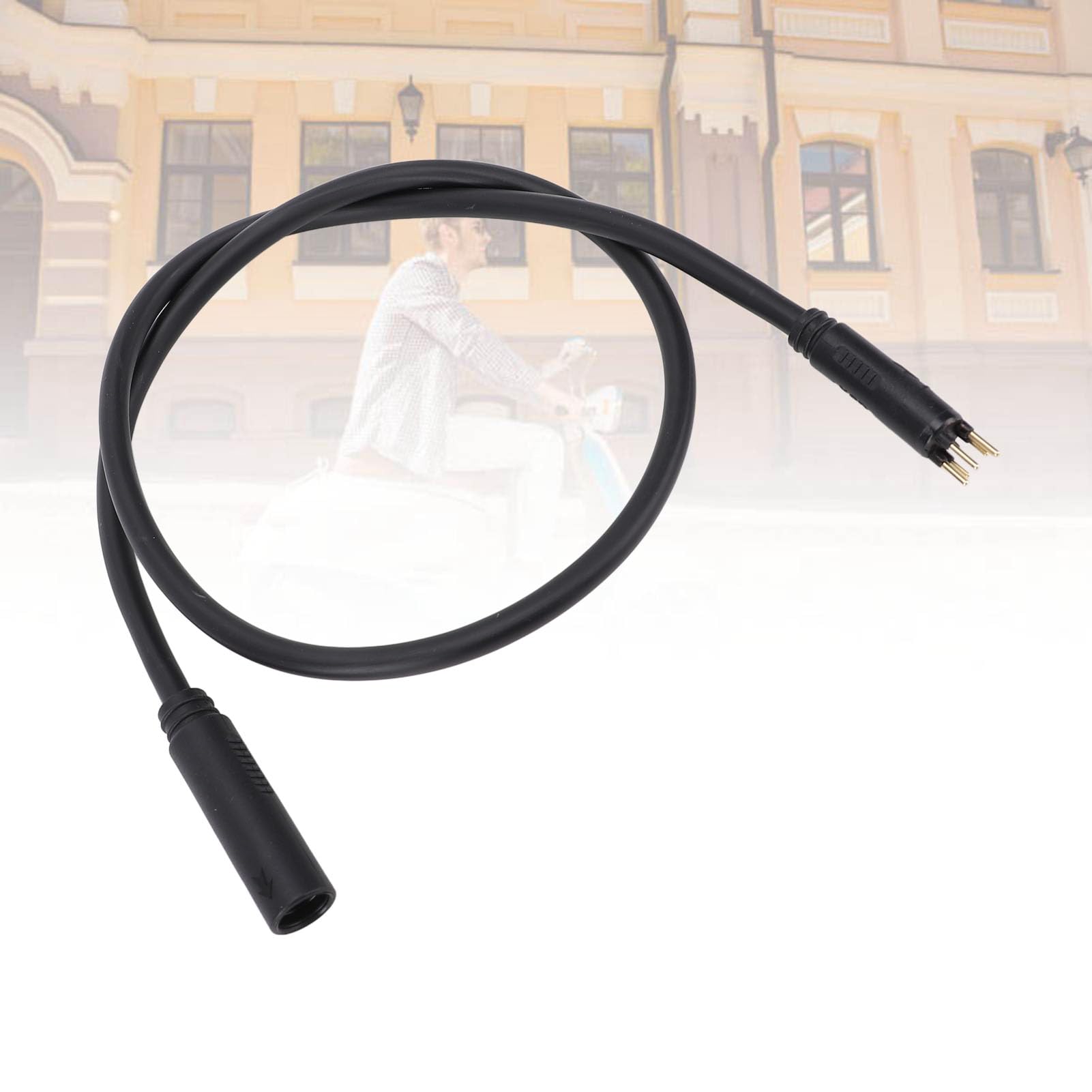 E Bike Motor Verlängerungskabel 60cm, 6 Pin Radnabenmotor Kabel mit Regenfestem ABS Stecker, Elektrofahrrad Kabel für Hinterradmotor Nabenmotor Reparatur Ersatz