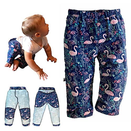 Sandra Aris Padded Pants for Toddlers, with Butt and Knee Pads, Baby Fall Protection, La Vie En Rose, 3T