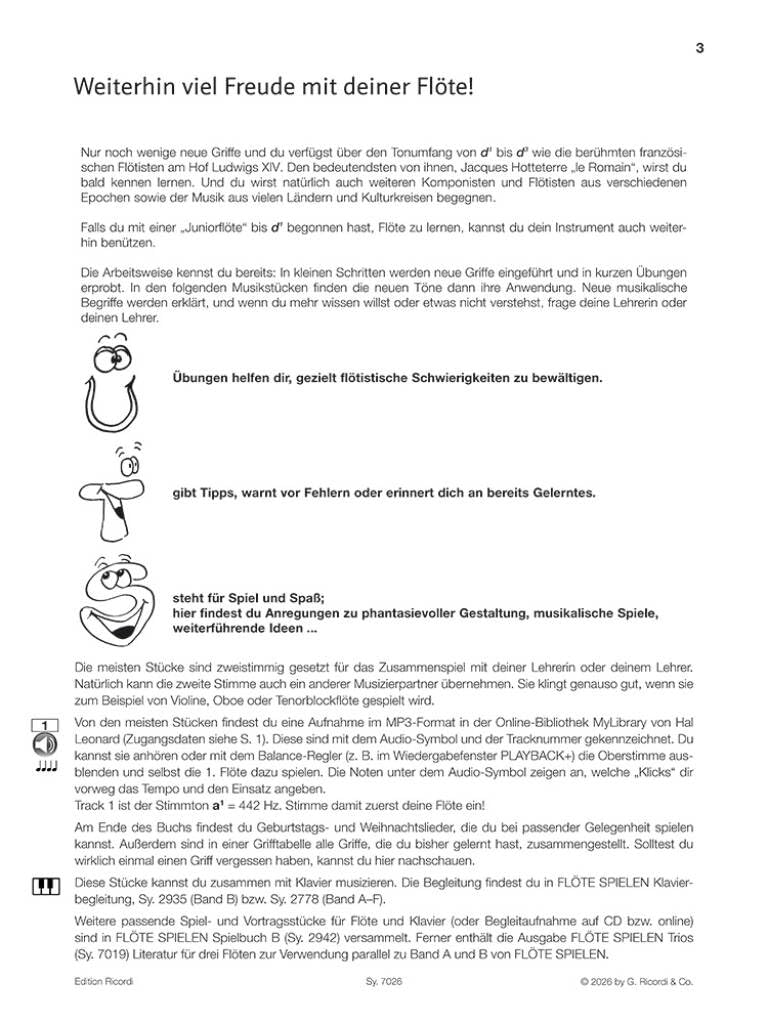 Danielli Elisabeth Weinzierl-Wächter: Flöte spielen Band B, Querflötenschule mit Online-Audio und Notenheft, 9790204270262, SY7026