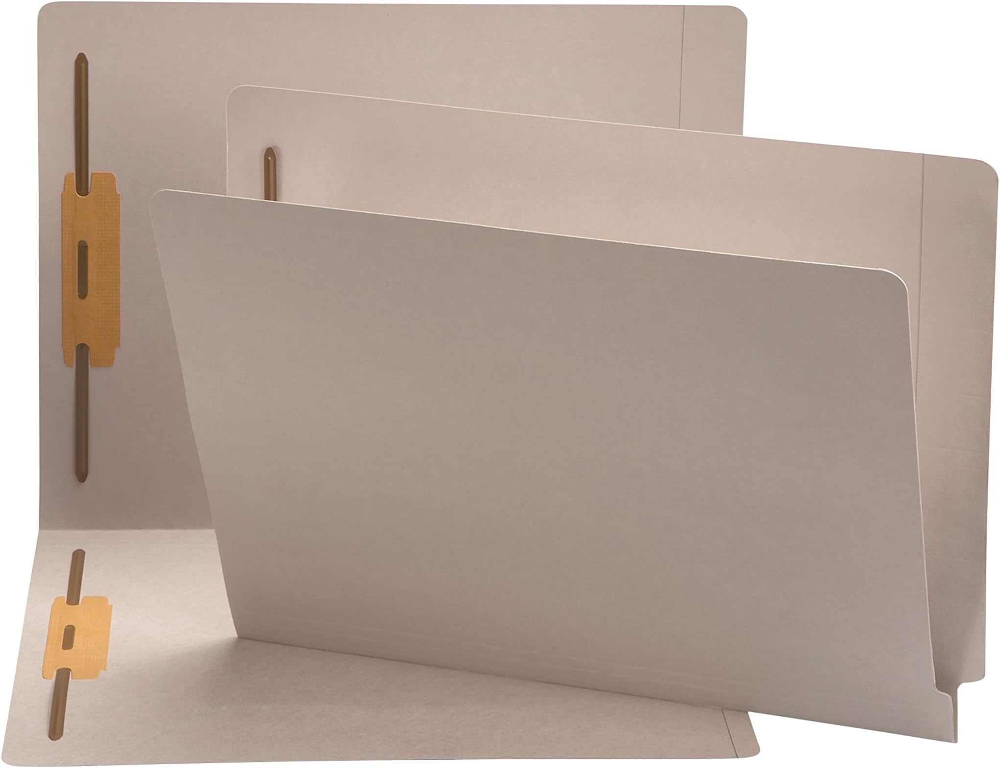 Heavyweight Folders, Two Fasteners, End Tab, Legal, 11 Point Manila, 50/Box, Sold As 1 Box