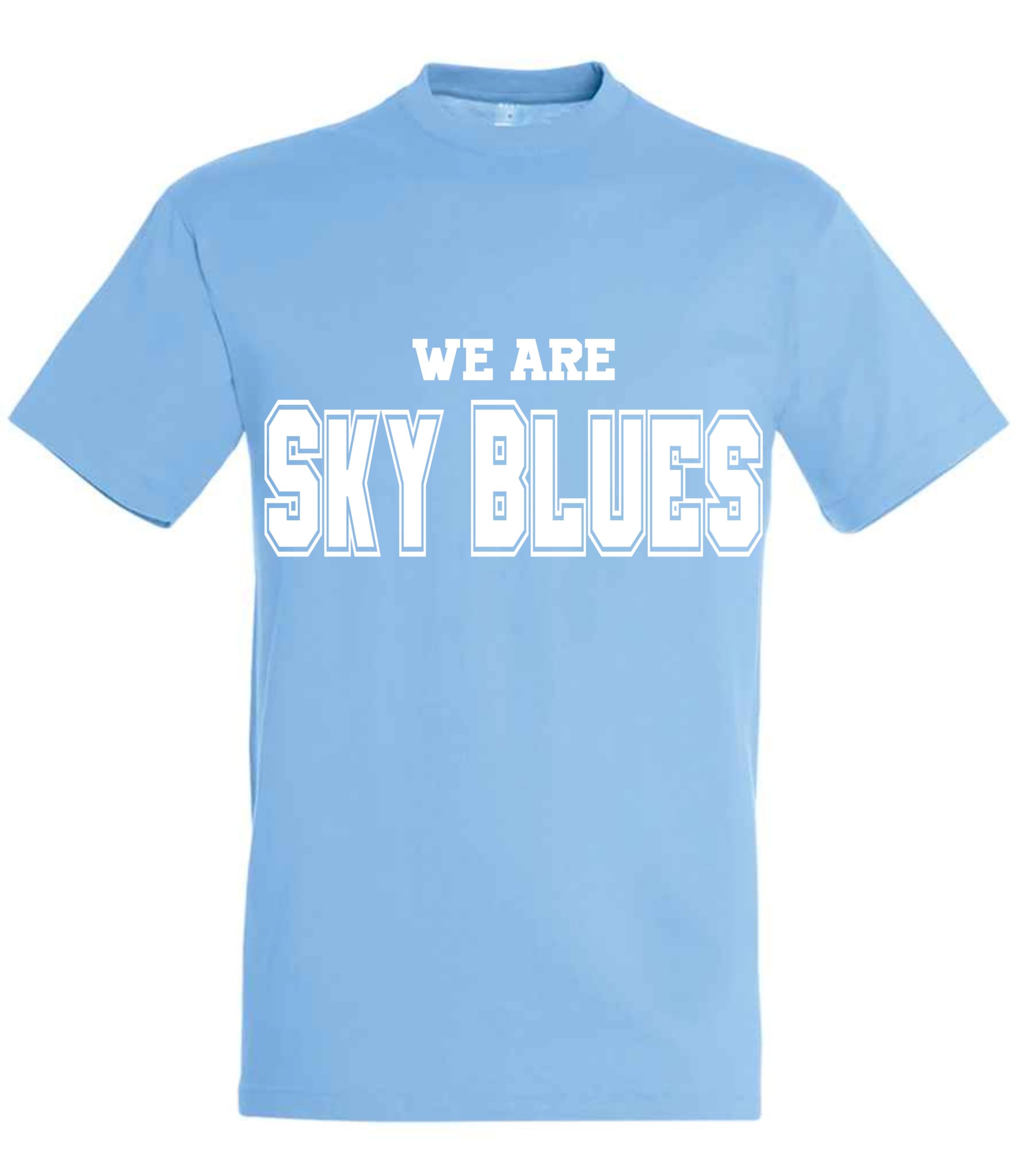 All About The Print Men's Black We Are Sky Blues Tshirt Top Football Gift Premium Clothing Coventry