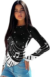 Women's Crew Neck Long Sleeve Shirts Basic Slim Fit Layering Tops with Irregular Hems Super Soft Breathable Tops