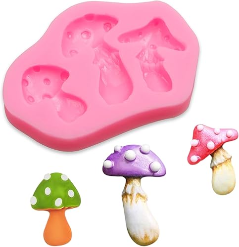Miniatura 8 de Molde de silicona en forma de hongo en forma de hongo, molde para llavero de verduras para dulces, chocolate, decoración de pasteles, dulces,
