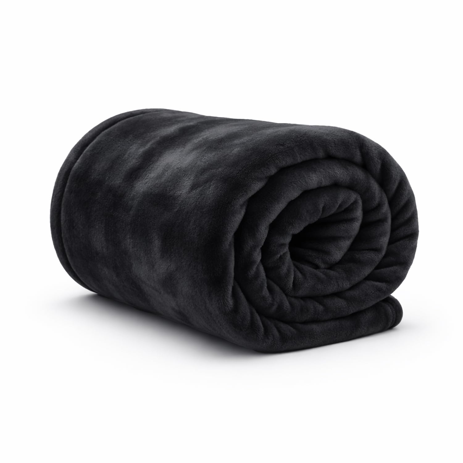 Rohi Black Throw Blanket Double Size 150X200cm | Super Soft & Warm Plush Fleece Throws For Sofas | Fluffy Blanket For Bed & Couch | Versatile & Lightweight Fleece Blanket For Adults