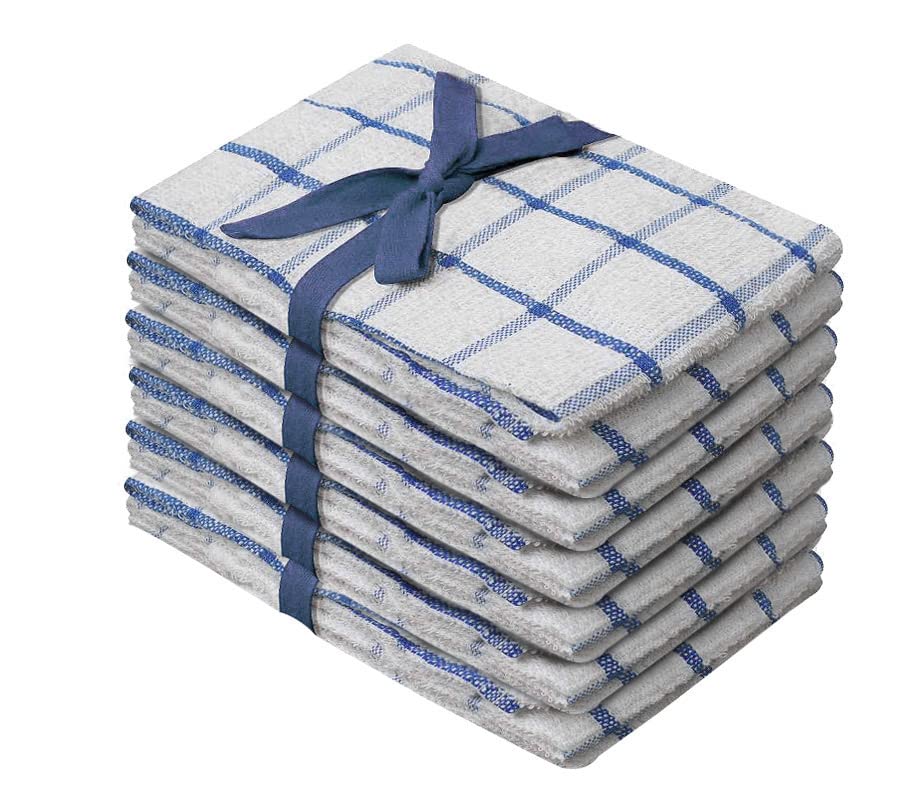 Set 12 Strofinacci Da Cucina In Spugna 100% Cotone Con Lavorazione Jacquard Margarita