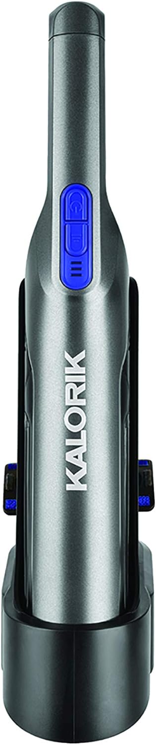 Kalorik Handheld Vacuum on charging dock
