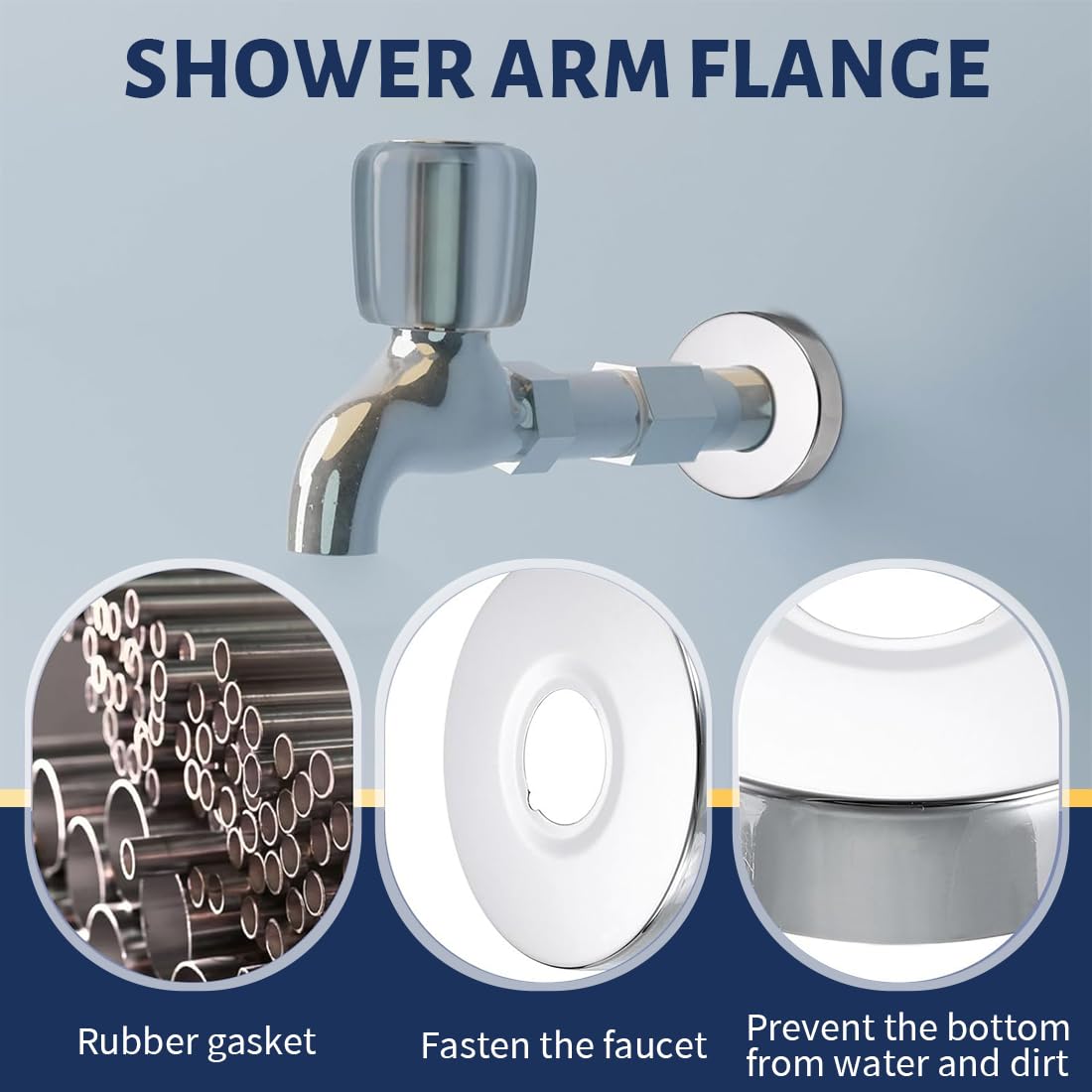 4 Pezzi Rubinetto Rosetta Acciaio Inox (3/4) Ø 27 mm x Ø 80 mm x altezza 25 mm, Finiture Per Rubinetti Doccia E Rubinetto A Parete Acqua Calda (Ø 80 mm x 25 mm altezza)