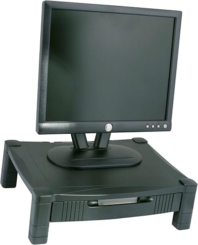 Miniatura 6 de Kantek Soporte para monitor con cajón, 17" X 13.25" X 3" a 6.5", negro, soporta 50 libras
