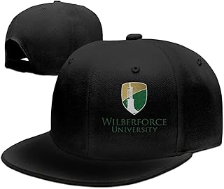 Wilberforce University Logo Baseball Caps Unisex Flat Brim Baseball Cap Hat Black