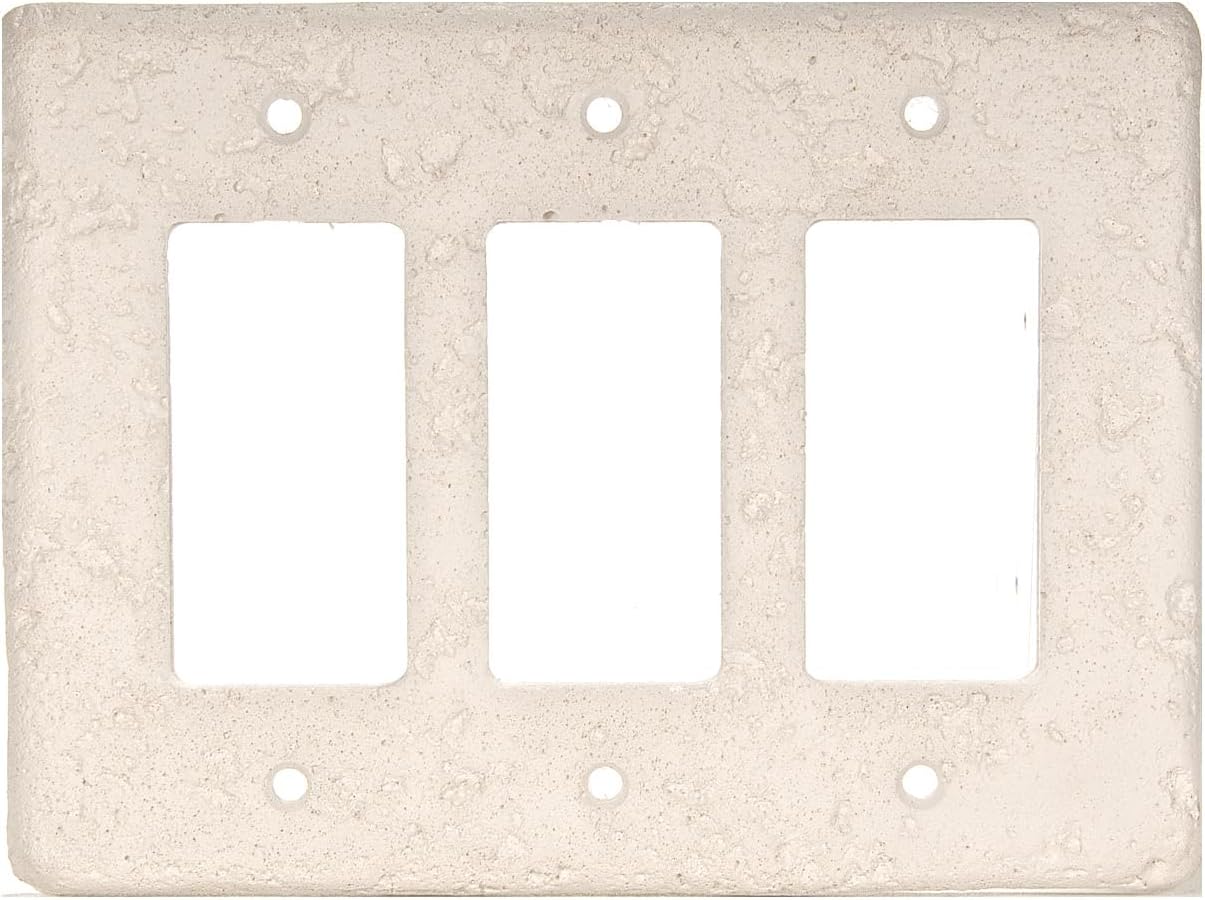 Stonique® Stone Switchplate - Triple Decora (Linen)
